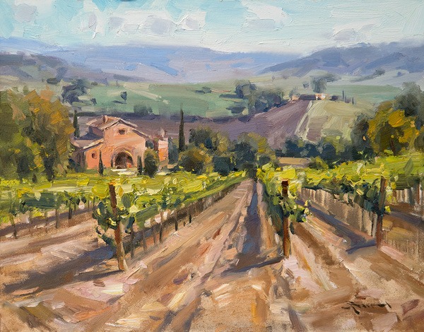 Tuscan Summer Art Piece available at Hindes Fine Art Gallery