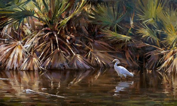 Repose in the Shallows Art Piece available at Hindes Fine Art Gallery