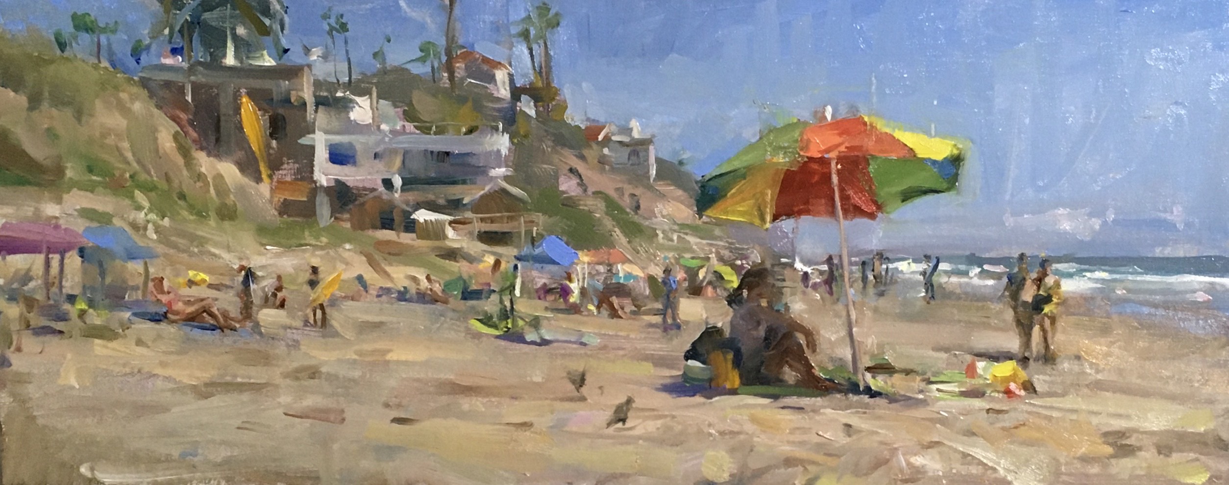 Moonlight State Beach Art Piece available at Hindes Fine Art Gallery